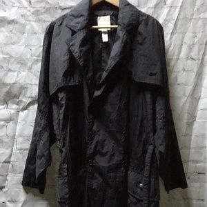 Diesel Oversized Trench Coat Navy Blue Nylon